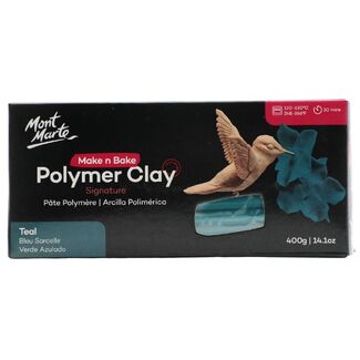 Mont Marte Make N Bake Polymer Clay 400g Block - Teal