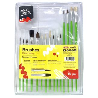 Mont Marte Discovery Essentials Paint Brush Set - 15pc