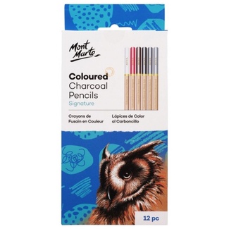 Mont Marte Charcoal Pencils - Coloured 12pc