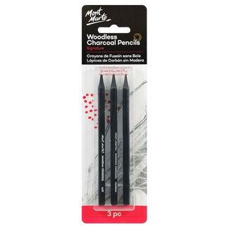 Mont Marte Charcoal - Woodless Charcoal Pencils 3pc