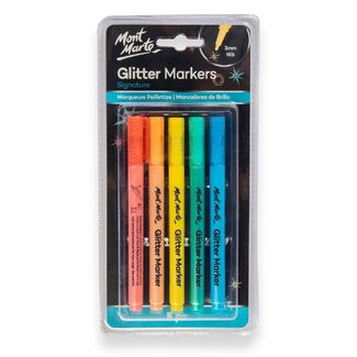 Mont Marte Marker Set - Brilliant Glitter Markers 5pc