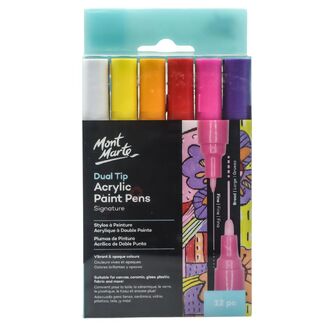 Mont Marte Signature Dual Tip Paint Pens 12pc