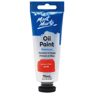 Mont Marte Oil Paint 75ml Tube - Brilliant Red