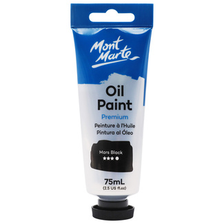 Mont Marte Oil Paint 75ml Tube - Mars Black