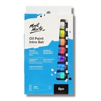 Mont Marte Intro Paint Set - Professional Oil Paint 8pc x 18ml