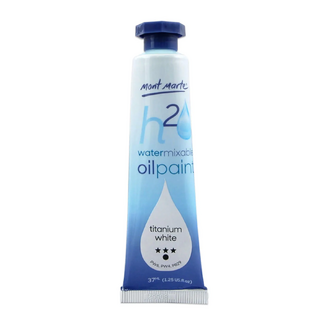 Mont Marte H2O Water Mixable Oil Paint 37ml - Titanium White