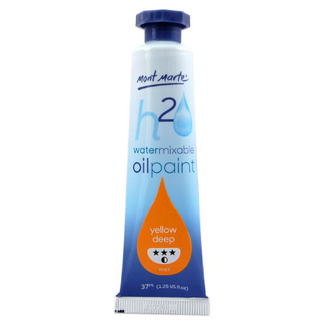 Mont Marte H2O Water Mixable Oil Paint 37ml - Yellow Deep