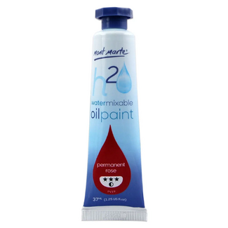 Mont Marte H2O Water Mixable Oil Paint 37ml - Permanent Rose