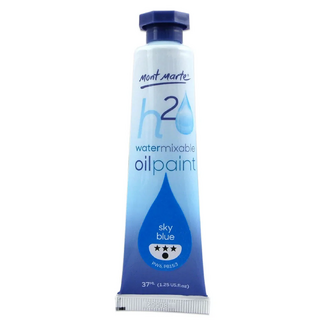 Mont Marte H2O Water Mixable Oil Paint 37ml - Sky Blue