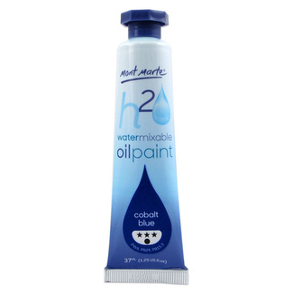 Mont Marte H2O Water Mixable Oil Paint 37ml - Cobalt Blue