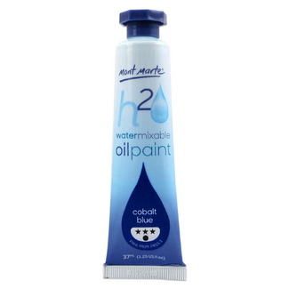 Mont Marte H2O Water Mixable Oil Paint 37ml - Cobalt Blue