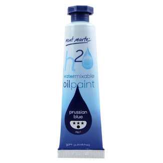 Mont Marte H2O Water Mixable Oil Paint 37ml - Prussian Blue