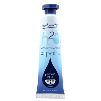 Mont Marte H2O Water Mixable Oil Paint 37ml - Phthalo Blue