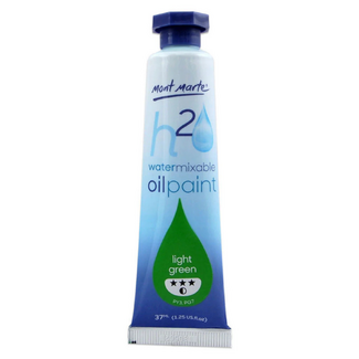 Mont Marte H2O Water Mixable Oil Paint 37ml - Light Green