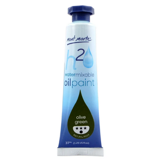 Mont Marte H2O Water Mixable Oil Paint 37ml - Olive Green