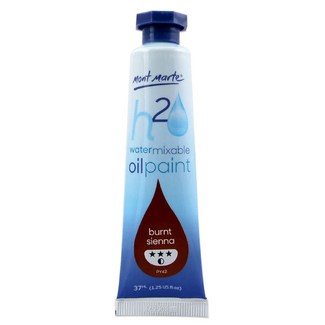 Mont Marte H2O Water Mixable Oil Paint 37ml - Burnt Sienna