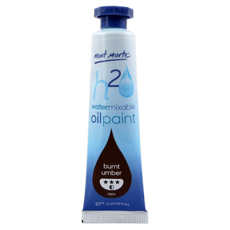 Mont Marte H2O Water Mixable Oil Paint 37ml - Burnt Umber