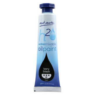 Mont Marte H2O Water Mixable Oil Paint 37ml - Ivory Black