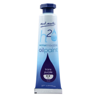 Mont Marte H2O Water Mixable Oil Paint 37ml - Trans Purple