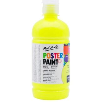 Mont Marte Kids - Fluoro Poster Paint 500ml - Fluoro Yellow