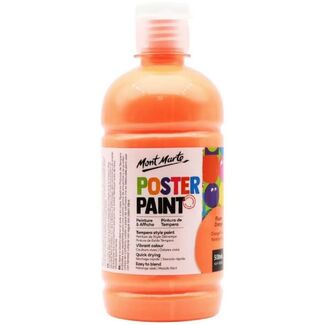 Mont Marte Kids - Fluoro Poster Paint 500ml - Fluoro Orange