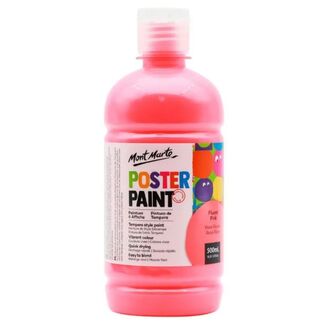 Mont Marte Kids - Fluoro Poster Paint 500ml - Fluoro Pink