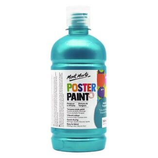 Mont Marte Kids - Metallic Poster Paint 500ml - Metallic Turquoise