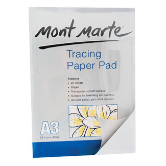 Mont Marte Tracing Paper Pad A3 60gsm 40 Sheet 
