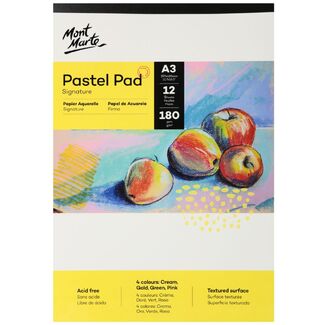 Mont Marte Pastel Pad Acid Free 4 Colour A3 180gsm 12 Sheet