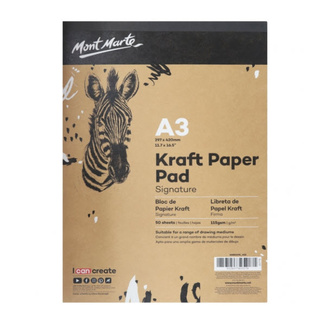 Mont Marte Signature Kraft Paper Pad A3 115gsm 50 Sheet