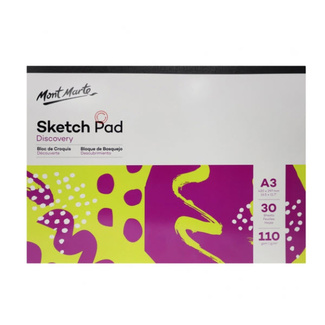 Mont Marte Discovery Sketch Pad White Paper A3 110gsm 30 Sheet