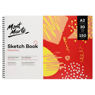 Mont Marte Discovery Sketch Book Spiral Bound A2 150gsm 30 Sheet