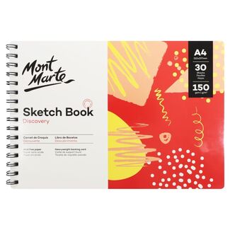 Mont Marte Discovery Sketch Book Spiral Bound A4 150gsm 30 Sheet