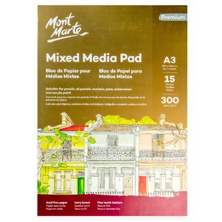 Mont Marte Mixed Media Pad 300gsm A3 15 Sheets