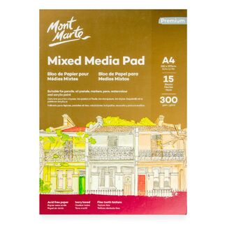 Mont Marte Mixed Media Pad 300gsm A4 15 Sheets