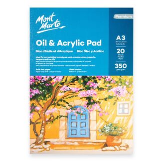 Mont Marte Oil & Acrylic Pad 350gsm A3 20 Sheets