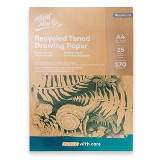 Mont Marte Recycled Toned Drawing Paper 170gsm A4 25 Sheets