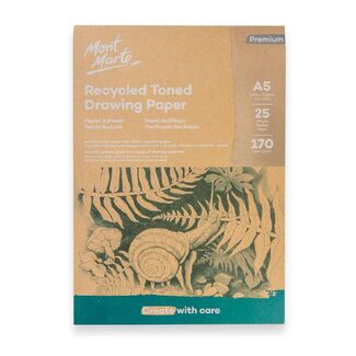 Mont Marte Recycled Toned Drawing Paper 170gsm A5 25 Sheets
