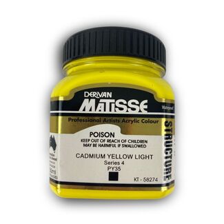 Matisse Structure Acrylic 250ml S4 - Cadmium Yellow Light