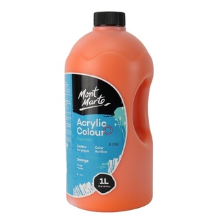 Mont Marte Signature Acrylic Paint Pump Bottle 1L - Orange