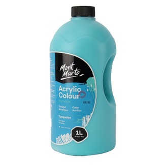 Mont Marte Signature Acrylic Paint Pump Bottle 1L - Turquoise