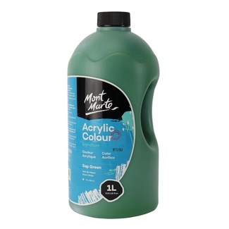 Mont Marte Signature Acrylic Paint Pump Bottle 1L - Sap Green