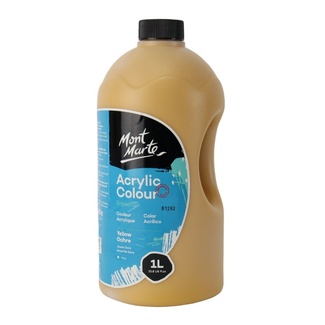 Mont Marte Signature Acrylic Paint Pump Bottle 1L - Yellow Ochre