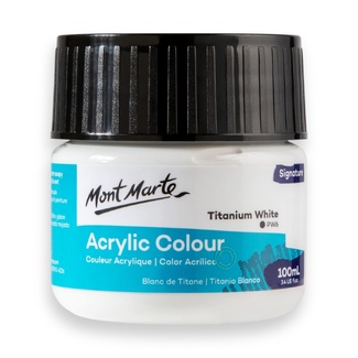Mont Marte Signature Acrylic Paint 100ml Tub - Titanium White