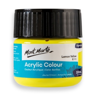 Mont Marte Signature Acrylic Paint 100ml Tub - Lemon Yellow