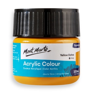 Mont Marte Signature Acrylic Paint 100ml Tub - Yellow Ochre