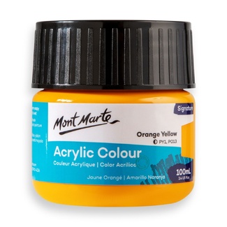 Mont Marte Signature Acrylic Paint 100ml Tub - Orange Yellow