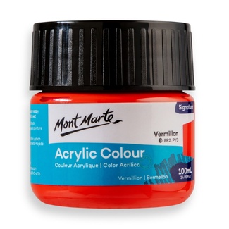 Mont Marte Signature Acrylic Paint 100ml Tub - Vermillion
