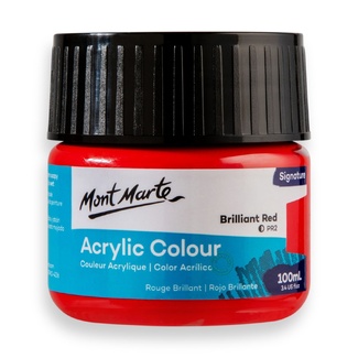 Mont Marte Signature Acrylic Paint 100ml Tub - Brilliant Red