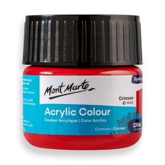 Mont Marte Signature Acrylic Paint 100ml Tub - Crimson
